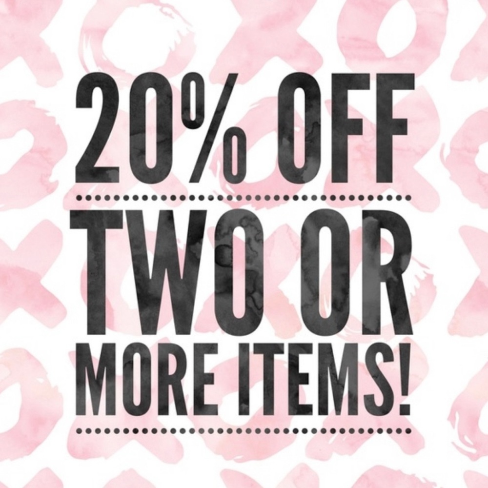 Bundle two items or more for 20% off!